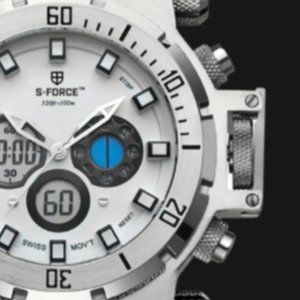 S-FORCE Jupiter V1 50mm - White/Silver - Quartz Limited Edition Men's Watch